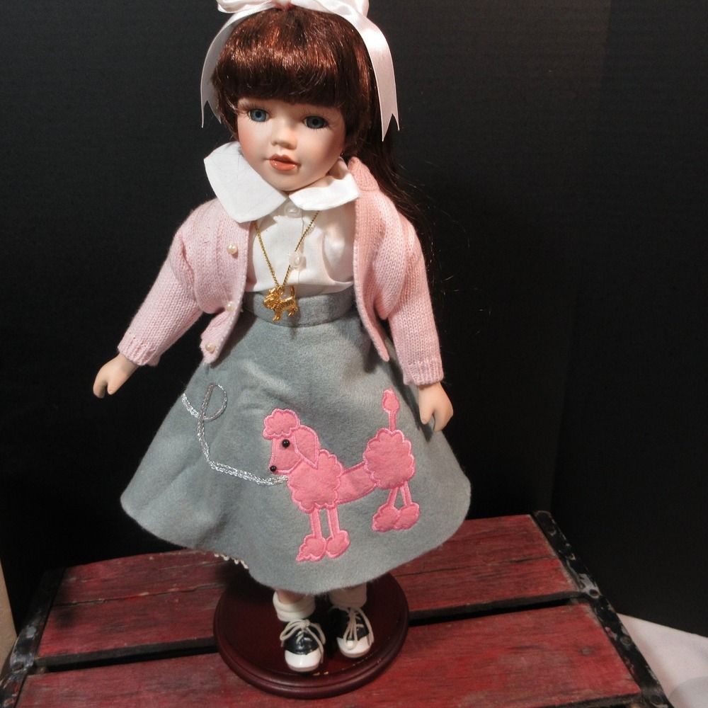 VTG Heritage Katie Porcelain Doll Poodle Skirt 50s Outfit Rockabilly Jive 16.5"